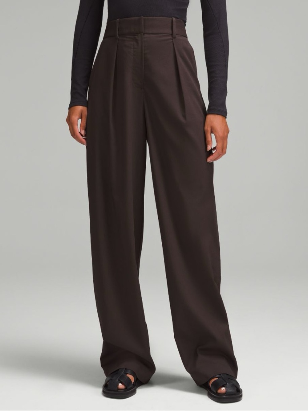 lulu pleat front high rise trouser